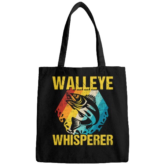 Fishing Fun Walleye Fishing Fish Walleye Whisperer Funny Fishing Bags