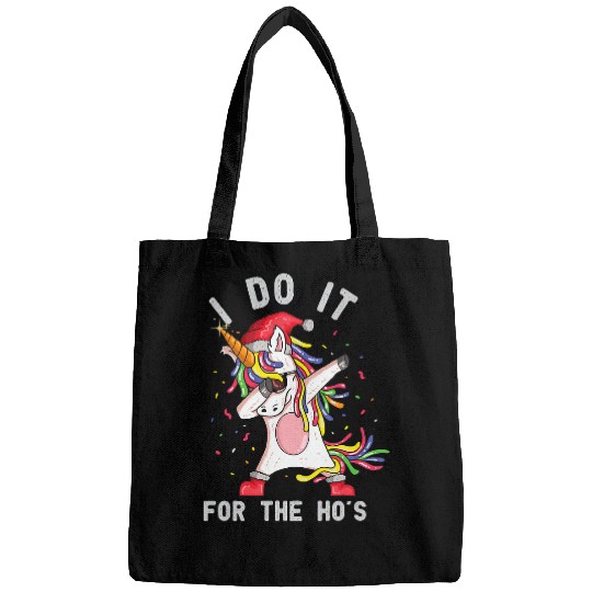 Unicorn Pet I Do It for The Hos  Unicorn Christmas Holiday Party 58 Bags