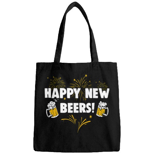 Beer Fun Happy New Beers New Year NYE Party Funny New Years Eve Bags