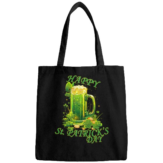 Beer Fun Happy St Patricks Day Green Beer Clover Saint Patrick s Day Bags
