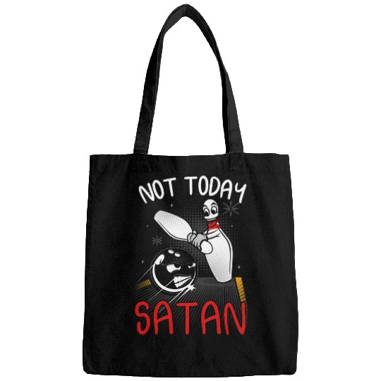 Sport Bowling Not Today Satan Funny Ten Pin Bowling Ball Satire Affordable Bags