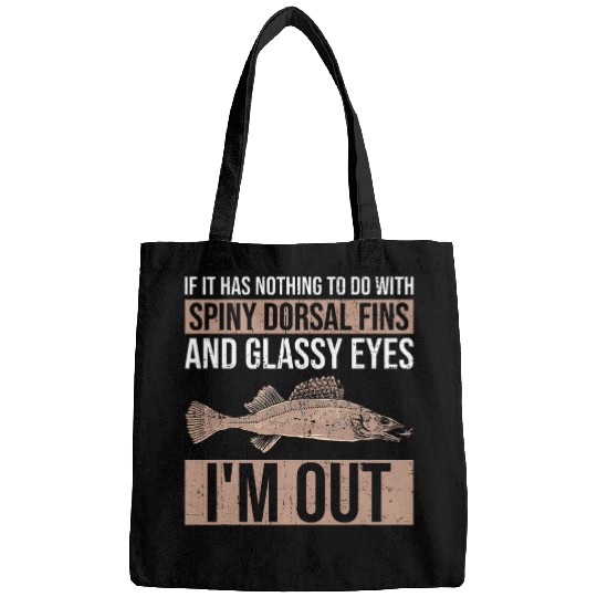 Fishing Fun Walleye Fisherman Design For Walleye Hunting On Lake Erie Bags