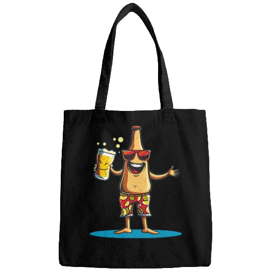 Beer Fun Happy Summer Beer in Swim Trunks for Holiday Lovers Bags