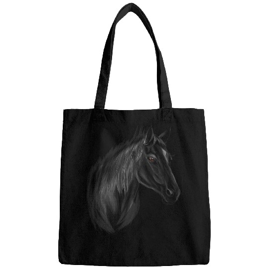 Horse Pet Black Stallion Bags