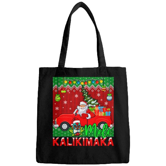 Truck Fun Mele Kalikimaka Hawaiian xmass Santa Driving Pickup Bags