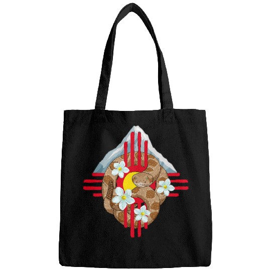 Snake Pet Zia Mountain New Mexico Flag Cute Snake Zia Symbol Outdoor Bags
