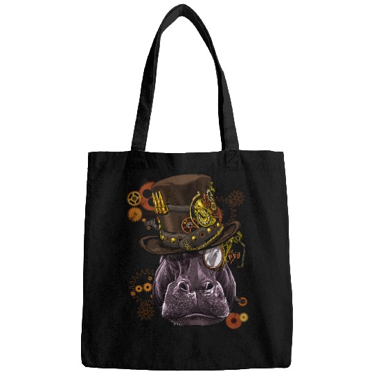 Hippo Pet Steampunk Gothic Hippopotamus Mechanical Animal Face Bags