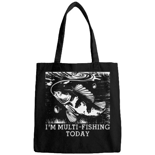 Fishing Fun Multi Fishing Today Hunting Hobby Hunter Pastime Fisherman 3 Bags