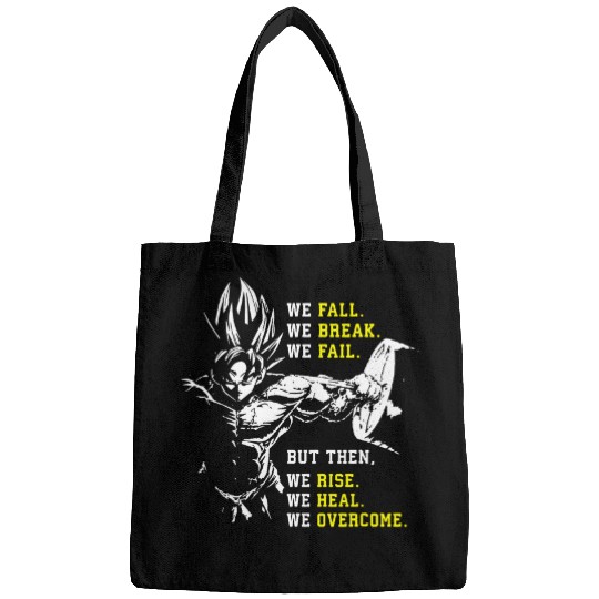 Overcome Train Insaiyan Anime Gym Fitness Workout Lifting Bags