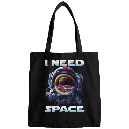 Astronaut Job I need Space Astronaut on Moon with Earth Reflection Bags