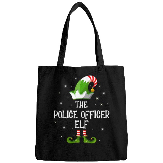 Police Job Im the Police officer Elf Family Matching Group Christmas Bags