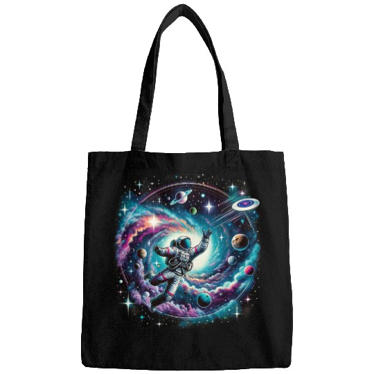 Astronaut Job Cool Galaxy Frisbee player Astronaut on Ultimate Frisbee Bags