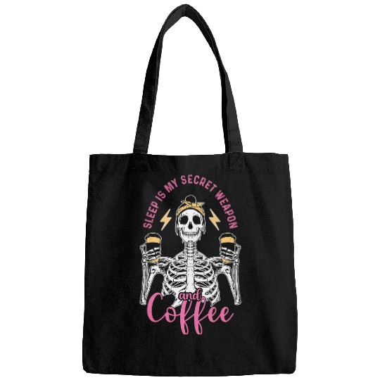 Coffee Fun Skeletons Drinking Coffee Tired Mom Needs Coffee 2 Bags