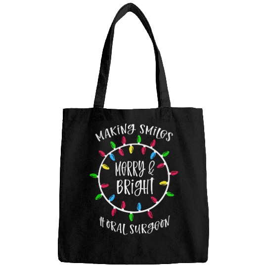 dentists Job Christmas Dental Squad Merry Bright Holidays Oral Surgeon Bags