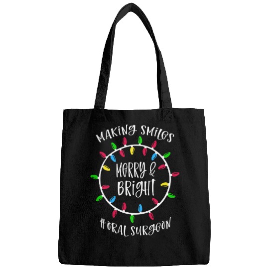 dentists Job Christmas Dental Squad Merry Bright Holidays Oral Surgeon Bags