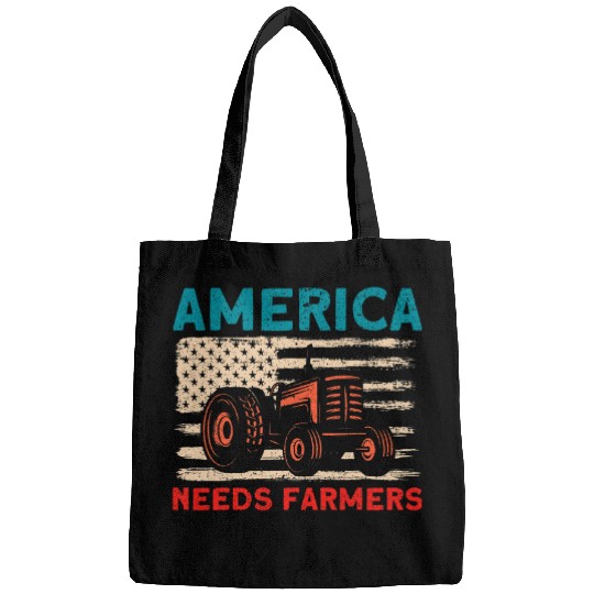 Tractor Fun Farmer Farm Agriculture America Needs Farmers 2 Bags