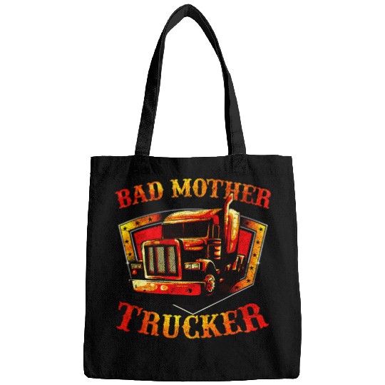 Truck Fun Bad Mother Trucker Semi Truck Driver Big Rig Trucking Bags