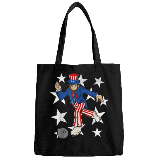 Sport Bowling Abraham Lincoln Bowling Funny 4th of July Bowler Bags
