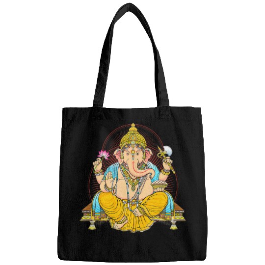 Elephant Pet Hindu Ganesh Elephant God Illustration Bags