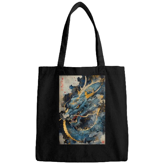 Dragon Pet Lucky year of the Dragon Asian vintages retro Fun Bags