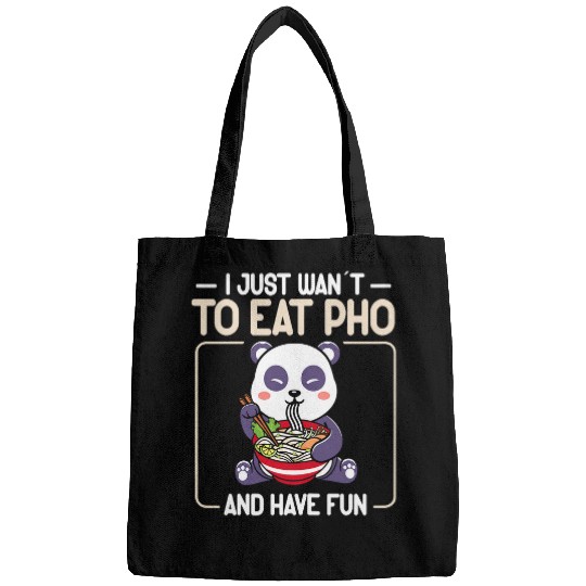 Panda Pet Eats Pho Soup Kawaii Bags