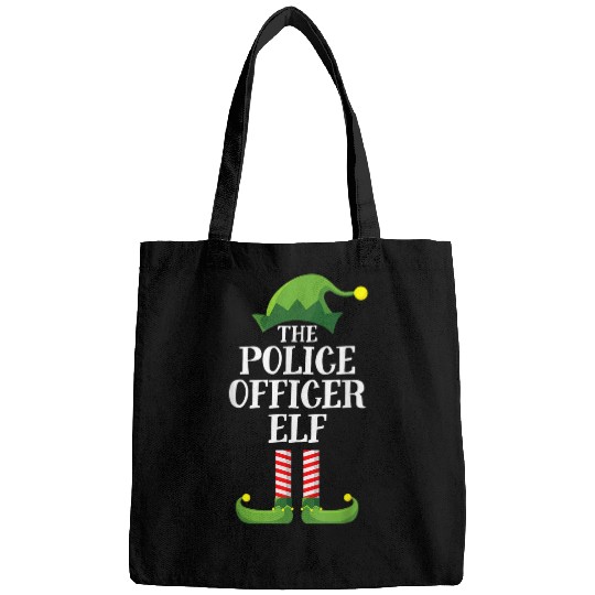 Police Job Im the Police Officer Elf Group Christmas Matching Family Bags
