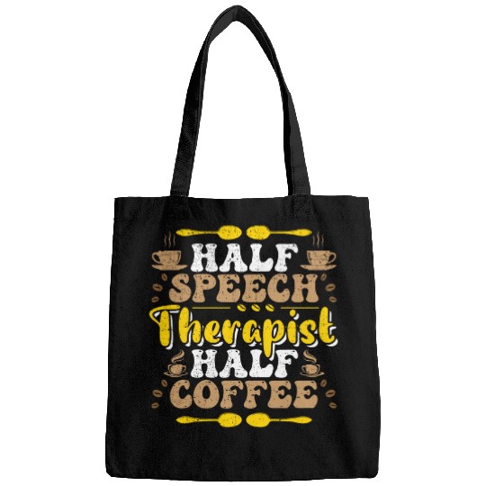 Groovy Half Speech Therapist Half Coffee Slp Speech Therapy 2 Bags