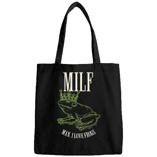 Frog Pet Man I Love Frogs Green Tree Frog Toad Nature Lover Funny Bags