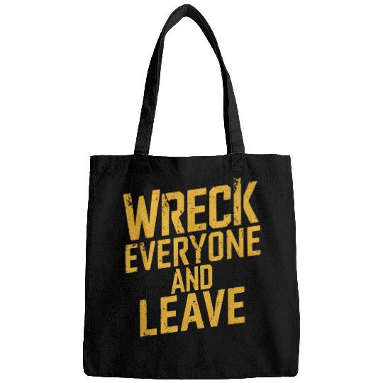 Sport Wrestling vintages Distressed Wreck Everyone and Leave Wrestling Match Bags