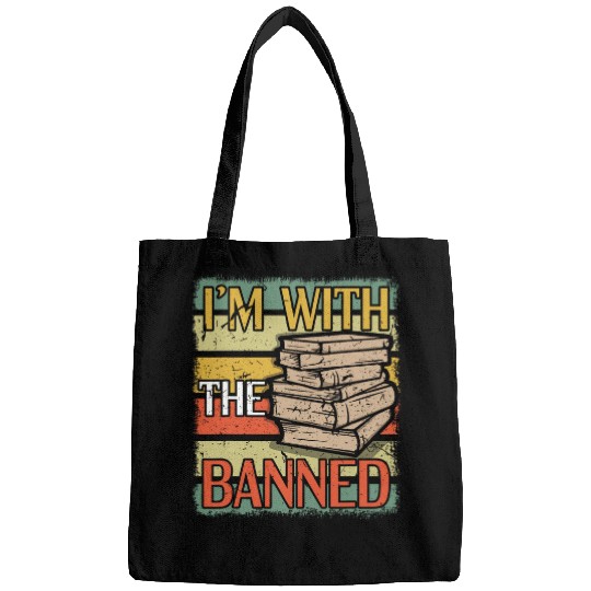Book Fun Reader Im With The Banned vintages Book Lover Read Bags