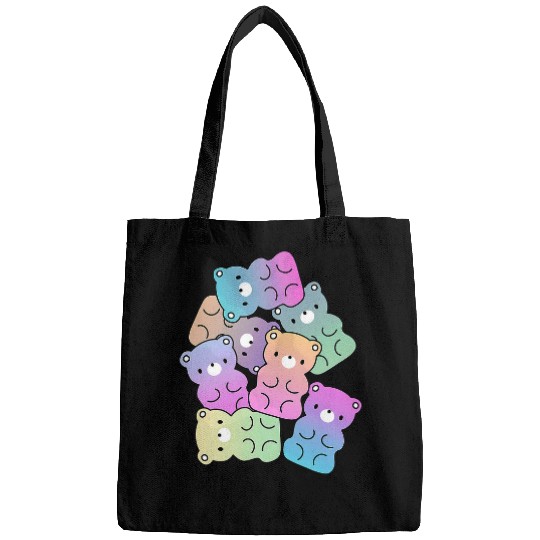 Bear Pet Cute Rainbow Gummy Bear Design Kawaii Aesthetic Teens Bags