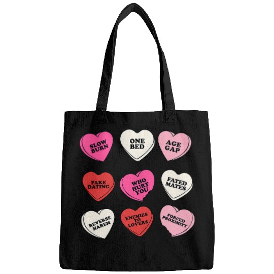 Book Fun Hearts Candy Happy Valentines Day For Bookish And Bags