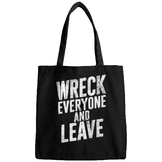 Sport Wrestling vintages Distressed Wreck Everyone and Leave Wrestling Match 1 Bags
