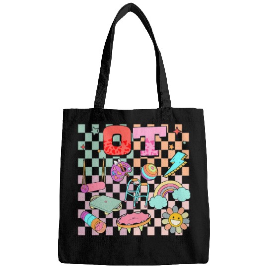 Groovy Occupational Therapy Month OT Therapist Cute Bags