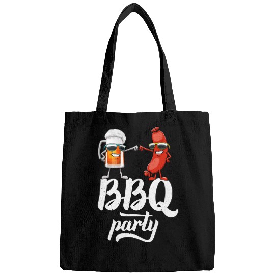 Beer Fun BBQ Party Hot Dogs Beer Women Foodie Sausage Love Bags