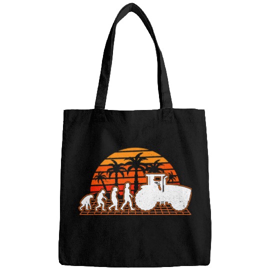 Tractor Fun driving Evolution Retro Tractor Driver Farmer Bags