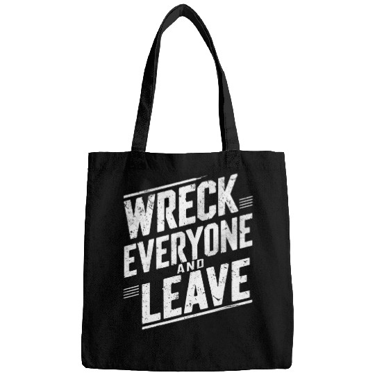 Sport Wrestling vintages Distressed Wreck Everyone and Leave Wrestling Match 2 Bags