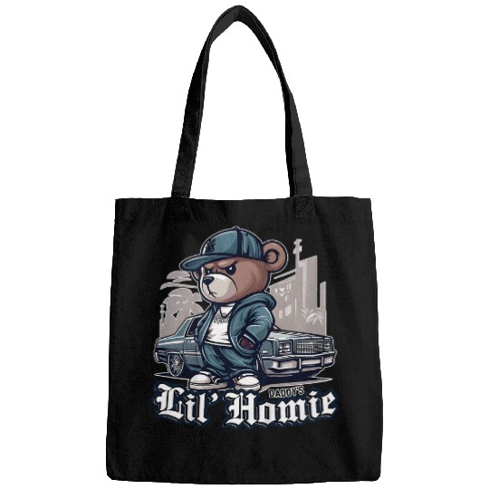 Bear Pet Kids DADDY S LIL HOMIE Cute Teddy Bear Hip Hop Chicano Bags