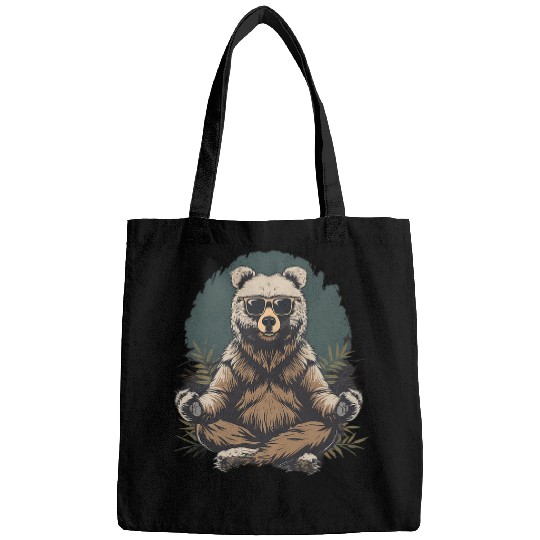 Bear Pet Meditation Bear Buddha Spirituality Hindu Yoga Buddhist Bags