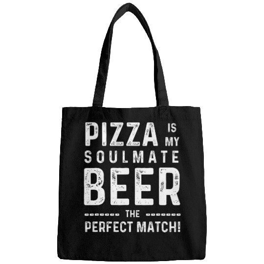 Beer Fun Soulmate Pizza Beer Funny Food Pairing Bags