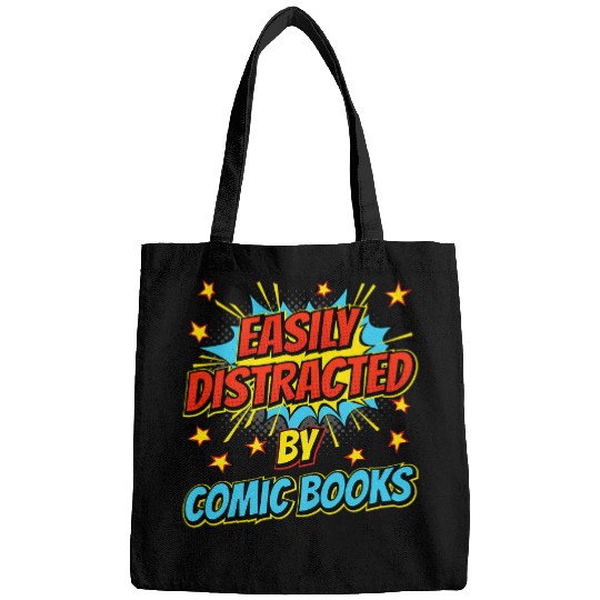 Book Fun Comic Book Comics Men Women Easily Distracted By Comic Bags