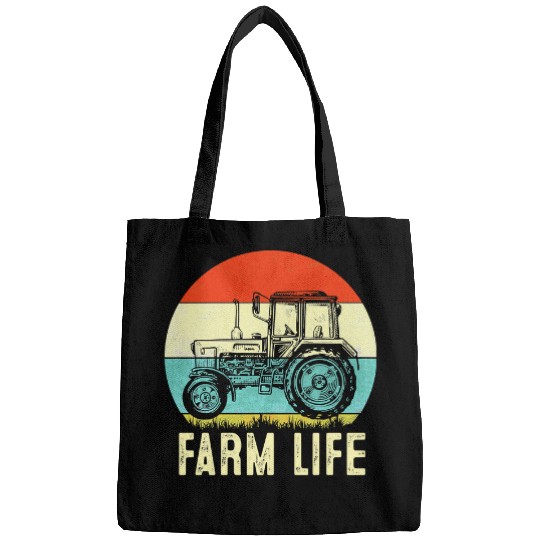 Tractor Fun Retro Farm Life Farming Tractor Fall Harvest Season Farmer16 Bags