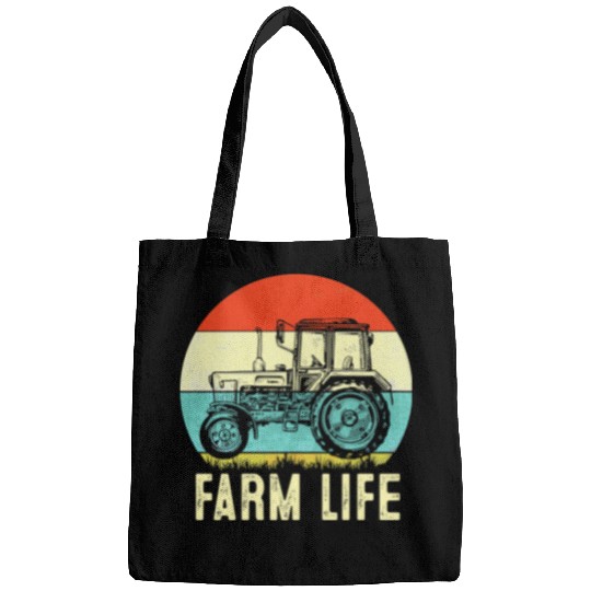 Tractor Fun Retro Farm Life Farming Tractor Fall Harvest Season Farmer16 Bags