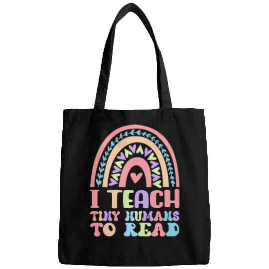 Book Fun Teach Tiny Humans Back To School Rainbow Reading Teacher Bags