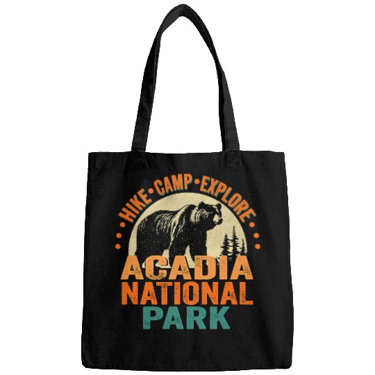 Bear Pet Acadia National Park Maine Preserve Black Bear Grunge Bags