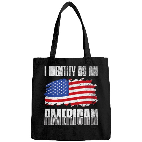 I Identify as an American No Identity Politics USA Flag 2 Bags