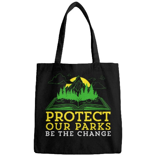 Book Fun Protect Our Parks Be The Change Nature Book Environment Bags