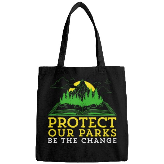 Book Fun Protect Our Parks Be The Change Nature Book Environment Bags