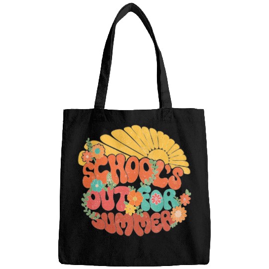 Last Day Of School Groovy Schools Out For Summer Teacher Bags