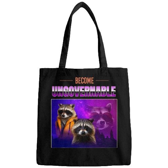 Raccoon Pet Become Ungovernable Funny Raccoon Print Bags